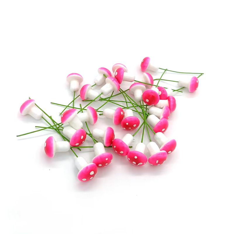 Simulation Foam Small Mushroom Miniature Mini Color Mushroom Miniature Landscape Basin Fleshy Potted Christmas Bonsai Accessories