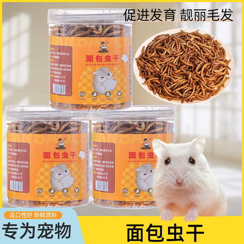 Small hamster food snacks bread worm dried high protein Golden Bear sugar glider hedgehog pet nutrition feed food