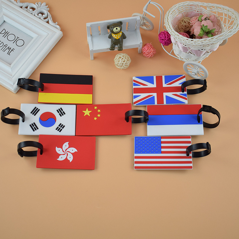 Soft rubber pvc luggage tag suitcase listing boarding pass luggage tag factory in stock wholesale processing customization