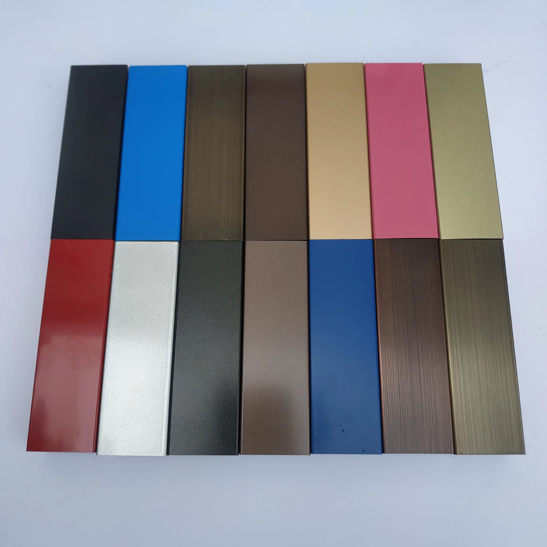 Stainless Steel Pipe Square Tube Flat Tube Rose Gold Antique Bronze Decorative Tube Corrosion-Resistant Gold-Plated Architectural Decoration 304