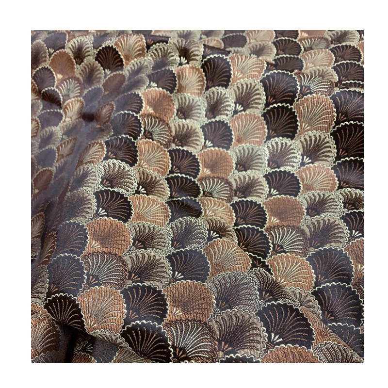 Ethnic Style 150 Nylon Small Fan Fish Scale Brocade Fabric Mongolian Costume Cheongsam Tang Suit Tea Coaster Fabric