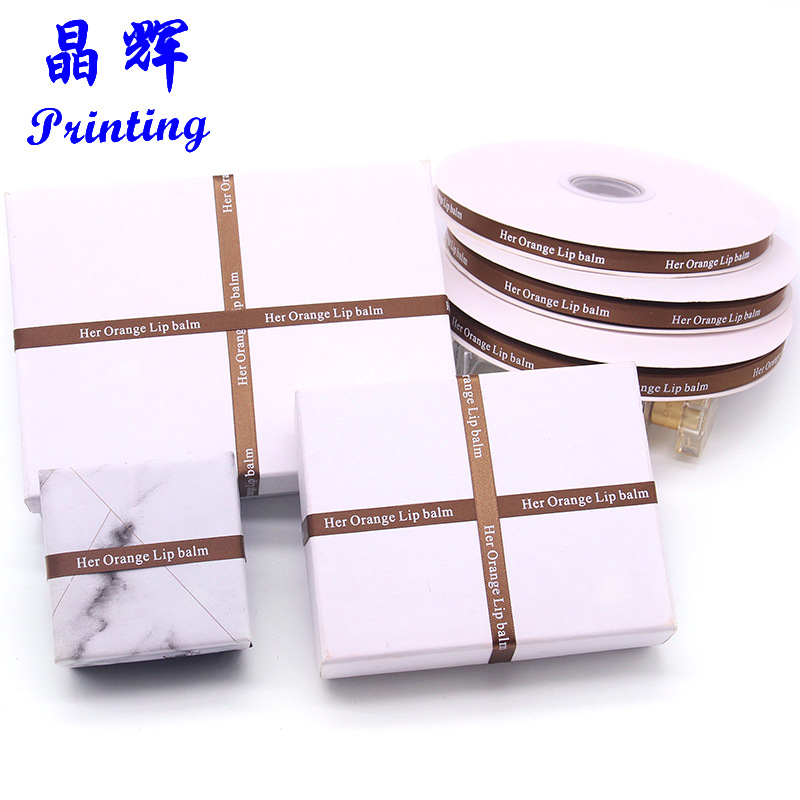 Jinghui Custom Ribbon logo Printing 1cm Polyester Belt Screen Printing English Letters Ribbon Garment Accessories