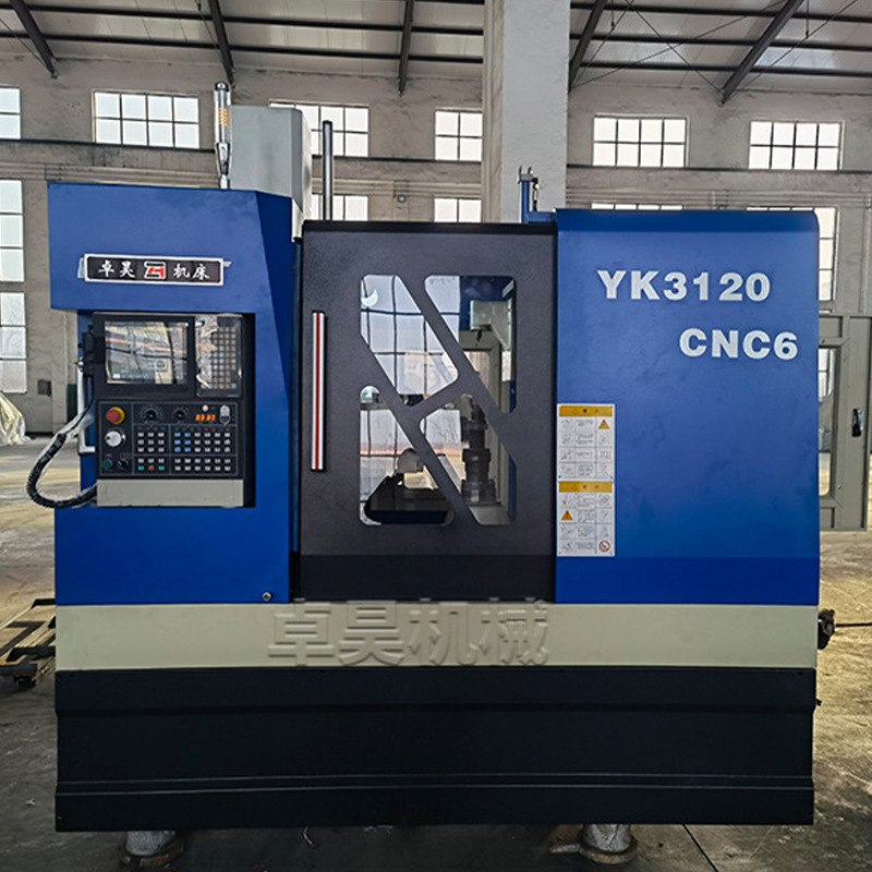 Автоматический станок для нарезки зубьев Yk3120-Cnc6, высокоскоростной горизонтальный станок для нарезки зубьев