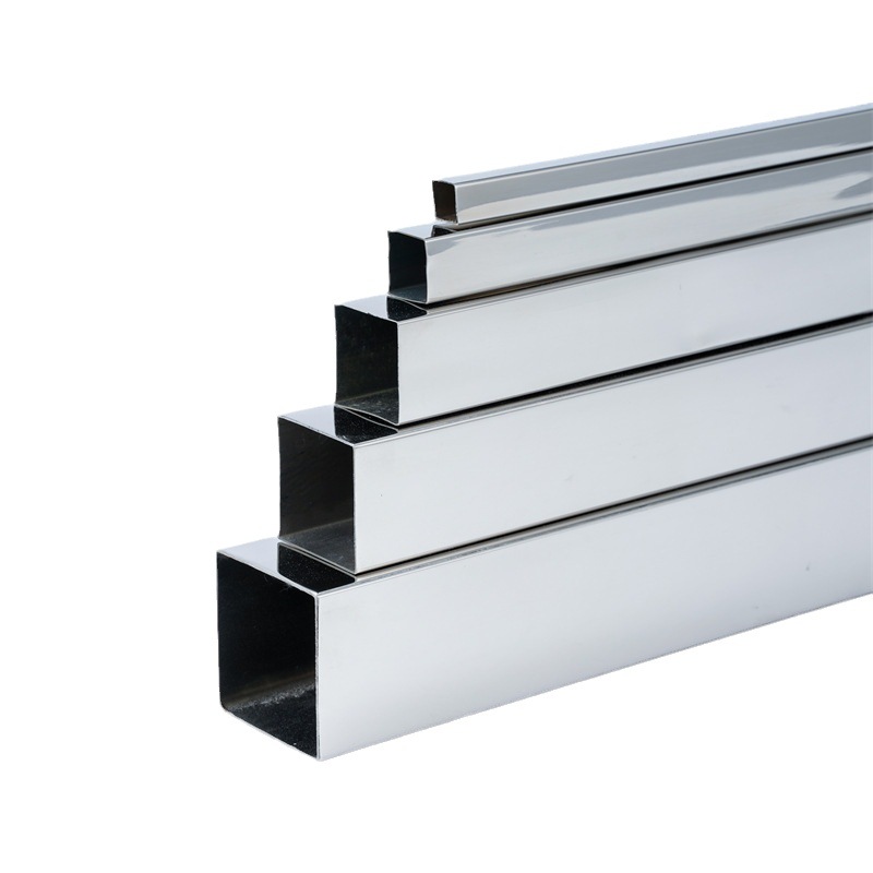 Zhejiang Direct Supply 201 Stainless Steel Square Tube Glossy Decorative Internal Weld Joint Polishing 6m Long 201 Stainless Steel Square Tube
