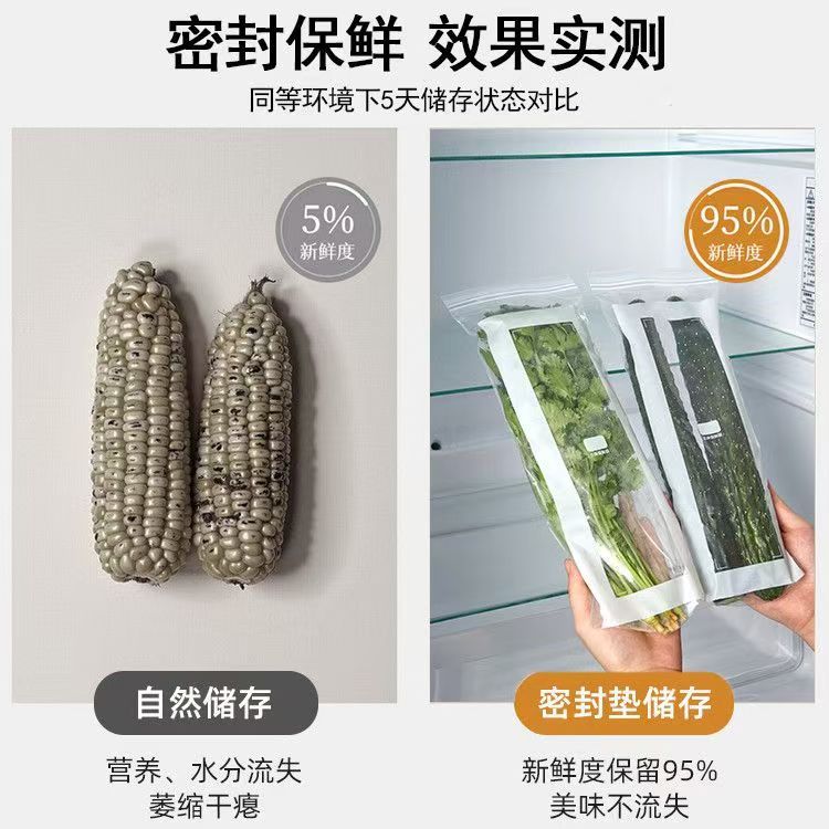 Thickened Resealable Food-Grade Storage Bags for Home Kitchen Refrigerator Storage and Organization