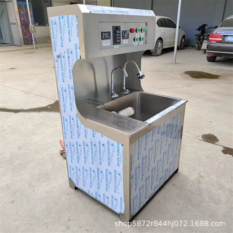 Hand-Cranked Shoe Washing Machine Single-Slot Double-Slot Commercial Shoe Washing Shop Shoe Polishing Machine Semi-Automatic Shoe Washing Machine Shoe Brushing Machine Package Tutorial