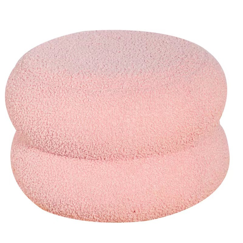 Living Room Stool Lamb Fleece Household Bench Round Stool Internet-famous Children's Sofa Low Stool Creative Door-to-door Changing Shoes