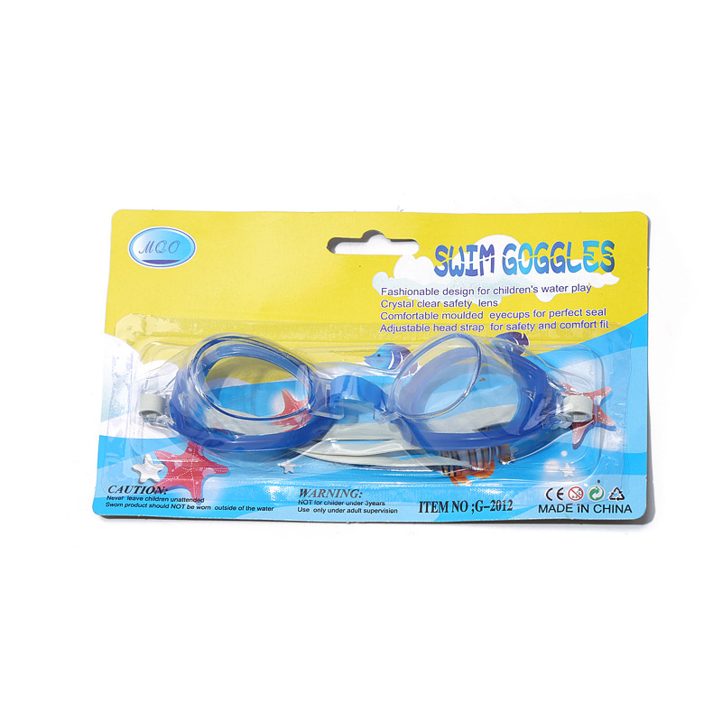 Factory direct foreign trade wholesale low price affordable cartoon fashion HD transparent professional waterproof plastic children's swimming goggles