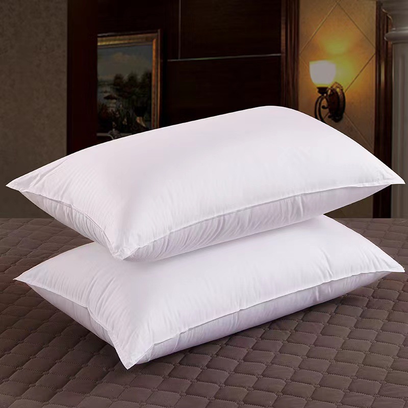 Five-Star Hotel Pillow Core Fiber Pillow Imitation Goose down Pillow Core High Elastic Feather Velvet Hotel Special Cotton Pillow Core Wholesale