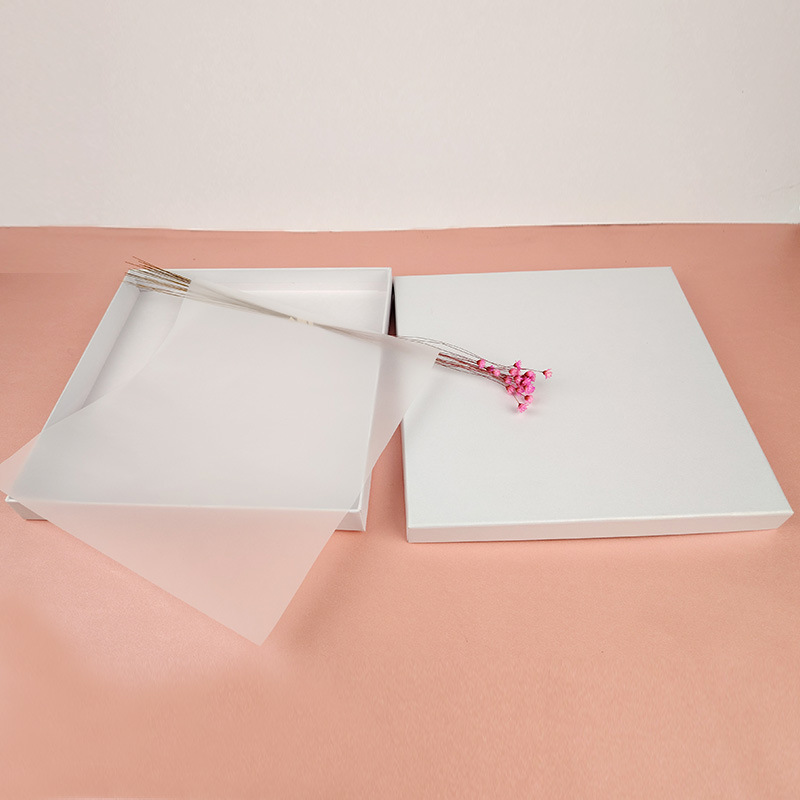 White gift box scarf scarf heaven and earth cover packaging box blank carton companion gift box hard box wholesale in stock