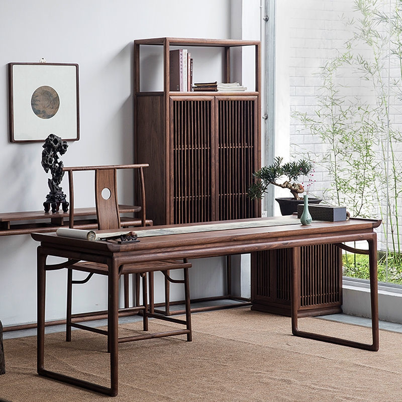 Новый китайский стиль, стол для каллиграфии из старого вяза, простой офисный стол