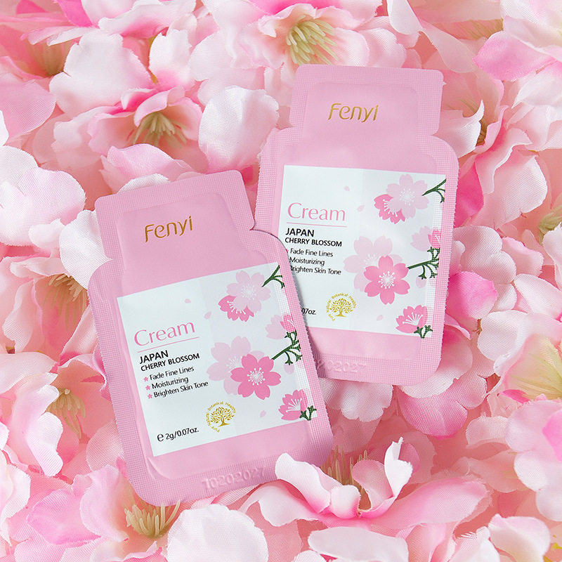Cross-border FENYI Cherry Blossom 4-piece Skin Care suit Hydrating and Moisturizing 1 piece 2g Trial Skin Care Manufacturer