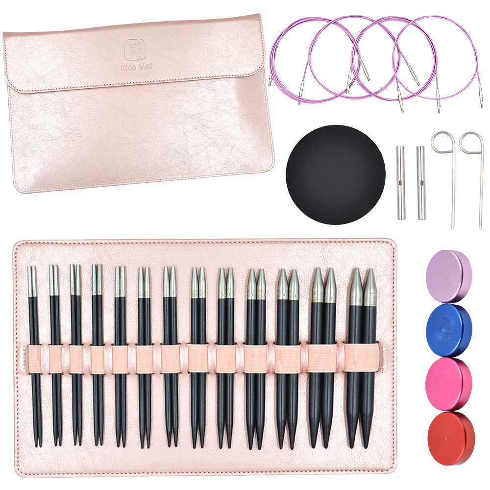 exchangeable knitting detachable diy sweater ebony knitting needle rope hand sweater loop tool knitting needle