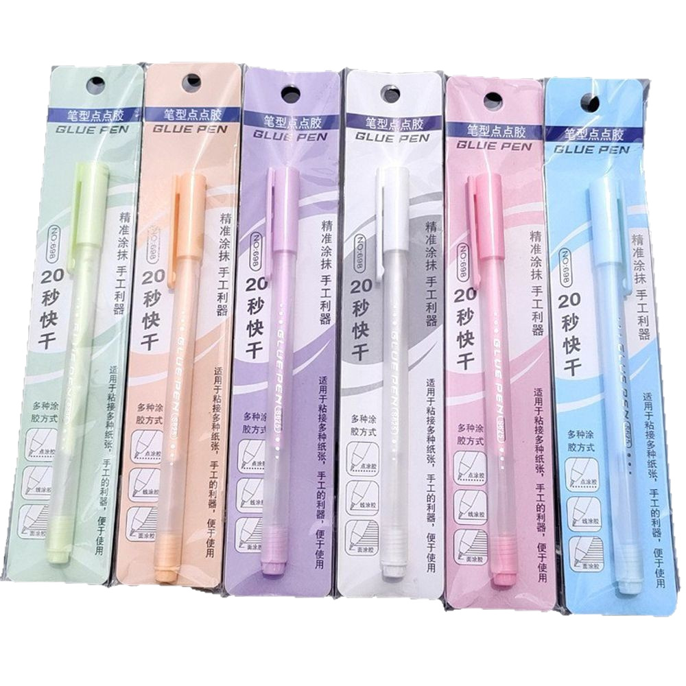 Dot Glue Wholesale Journal Tape Pen-Shaped Glue Children's Craft Quick-Drying Glue Student Creative Pen Journal Colorful
