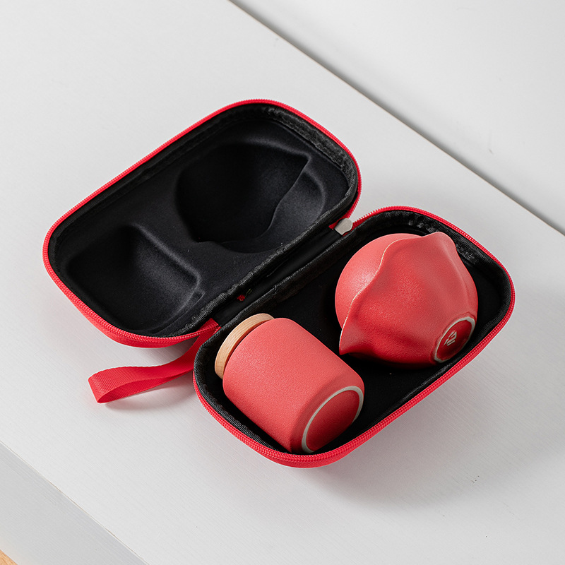 Episode 2 Convenient Travel Tea Set Quick Cup One Pot Three Cups Outdoor Tea Brewing Set Small Set Business Gift