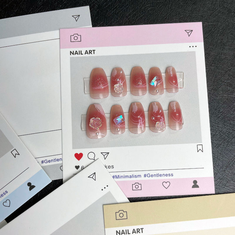 Nail art card combination 6 wholesale hospital wear a display method of use instructions card double-sided printing factory direct sales
