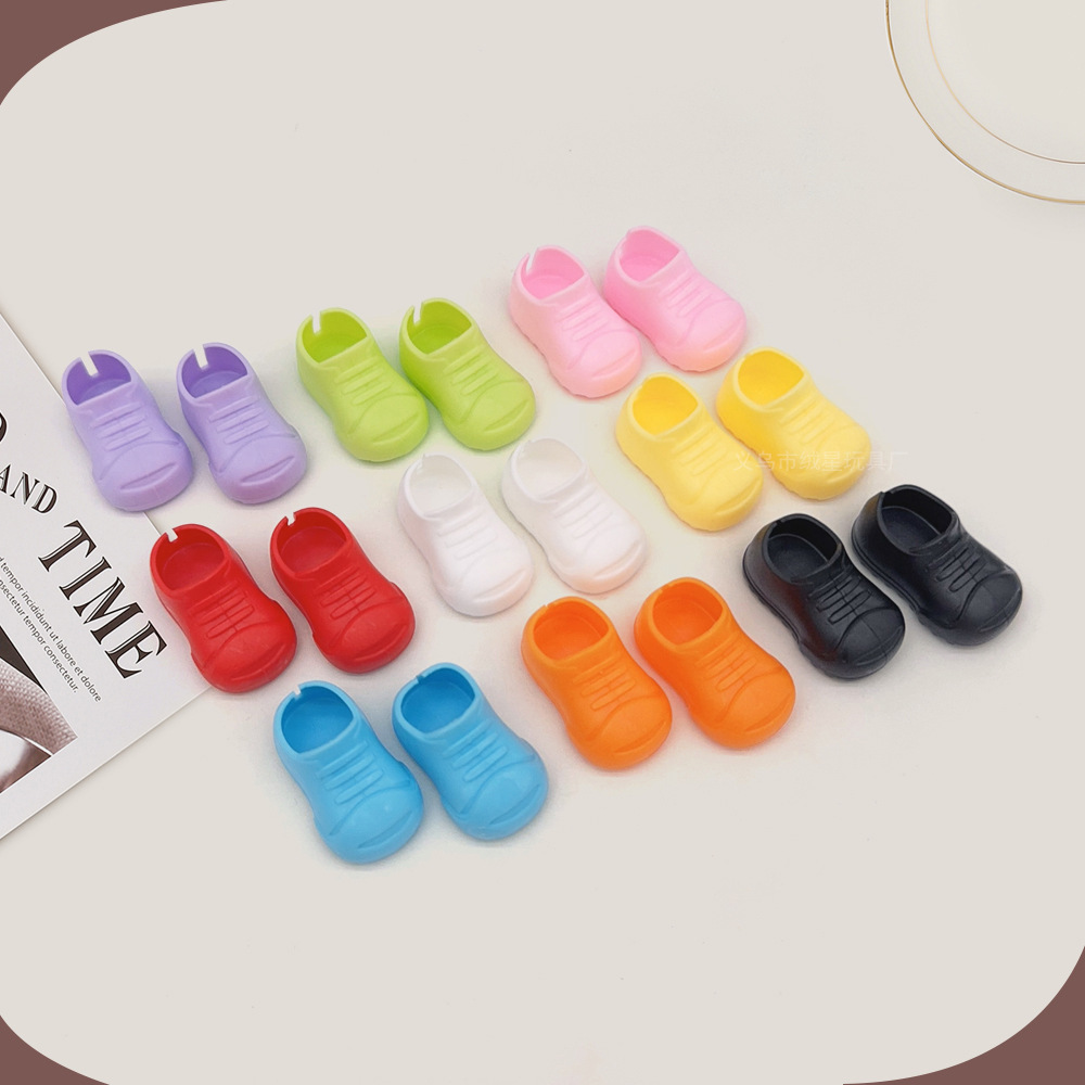 17cm Plush Headphone Decoration Toy Trendy Cool Headphone Shoe Set Doll with Dressing Accessories