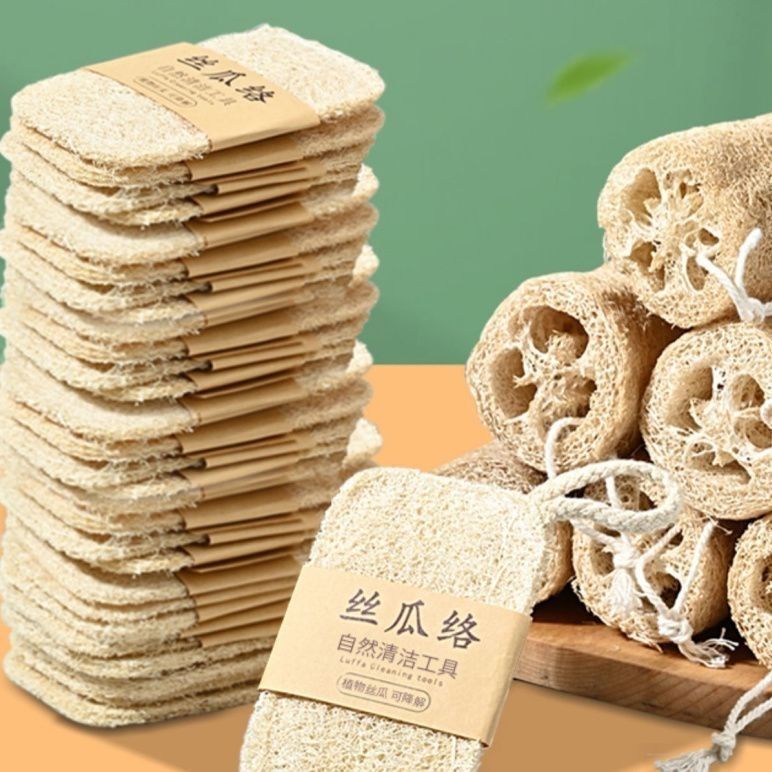 Luffa dish washing artifact natural loofah pulp dish cloth kitchen special dish brush scouring pad pot brush steel wire