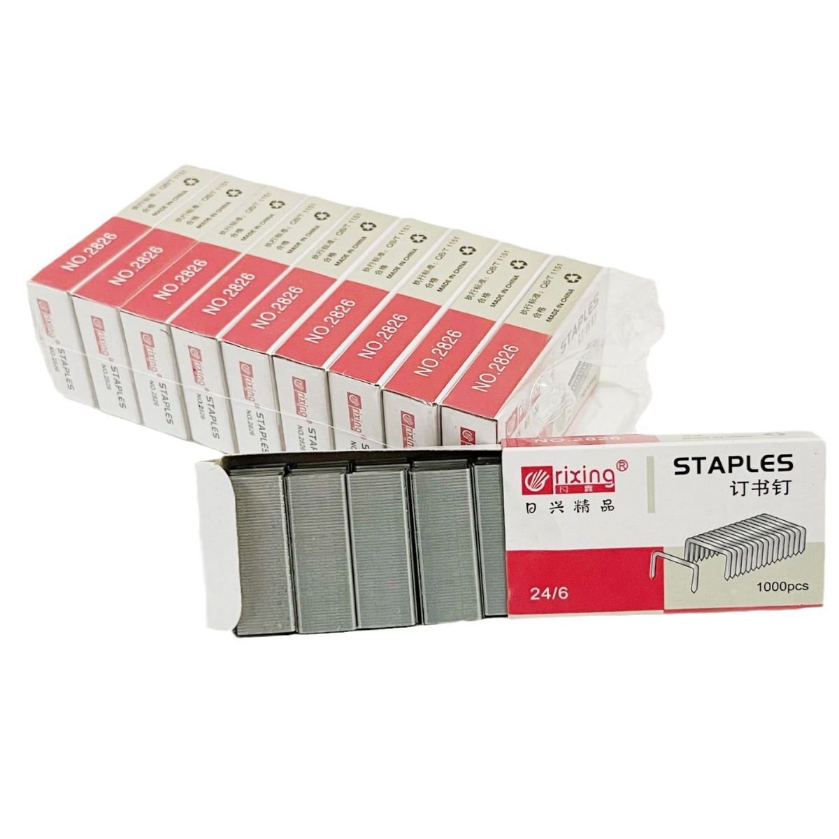 10#24/6 unified staple 26/6 staple office stationery color Box No. 12 Universal factory wholesale
