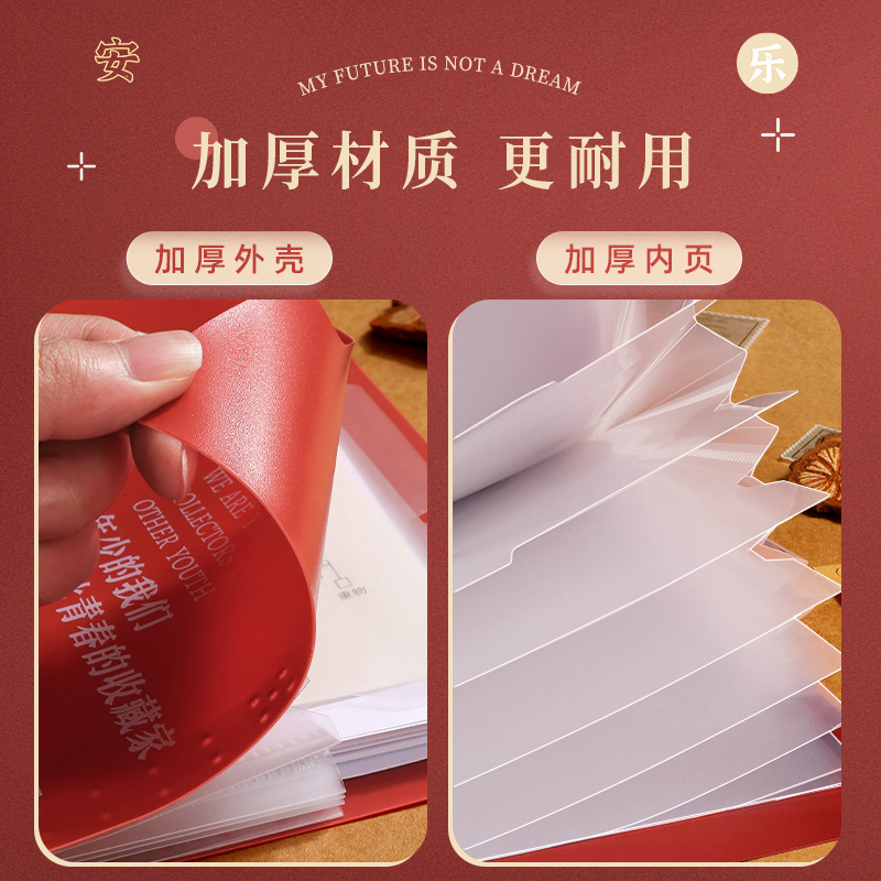 A4 inspirational organ bag large capacity multi-layer test paper folder storage bag data book sorting insert folder