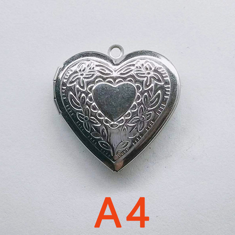 Factory direct stainless steel phase box pendant foreign trade hot smooth phase box Square round heart-shaped jewelry accessories