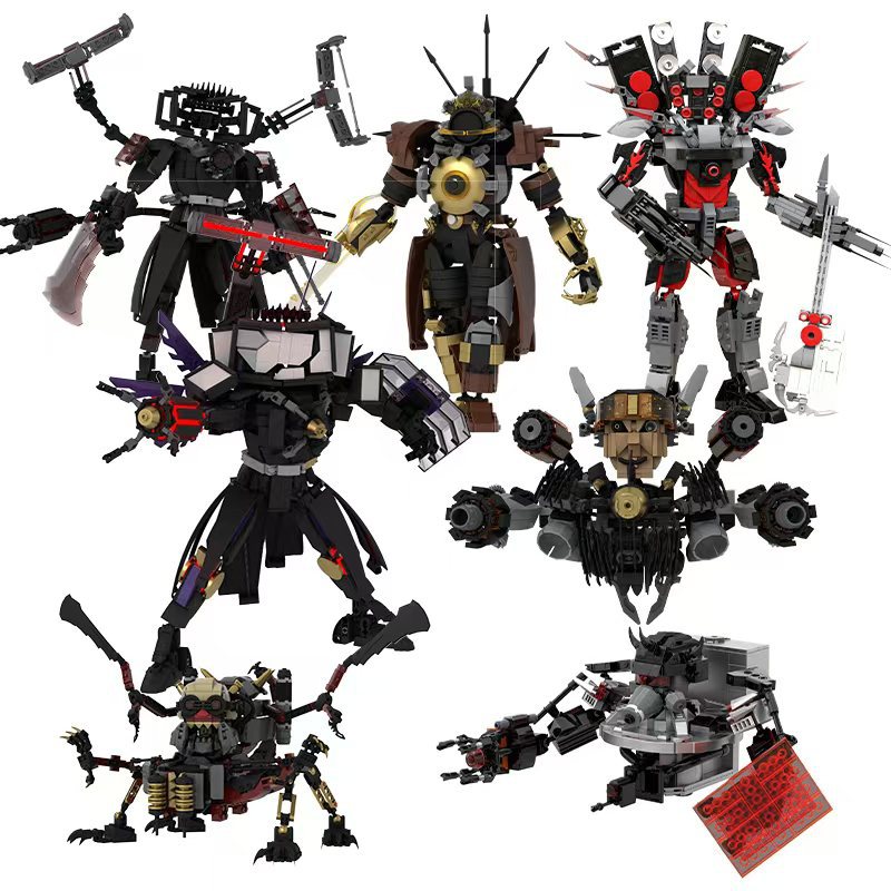 Игрушки Человек в туалете и Человек с монитором Платиновый зверь Электрическая дрель Летающий дракон Строительный блок сборки модель игры фигурка Moc