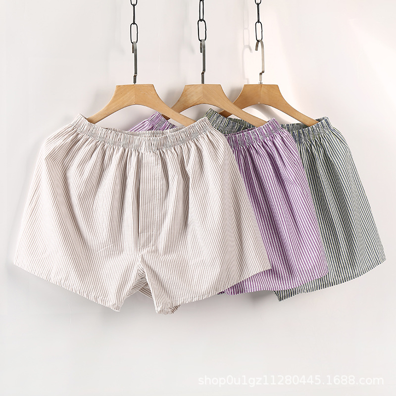 Arrot Pants Men's Cotton Plus Size Boxer Underwear Middle-aged and Elderly Loose Home Pajama Pants Youth Short Pants