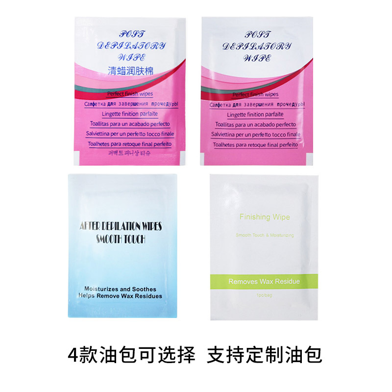 Foreign trade cross-border wax moisturizing cotton hair removal soothing skin remove residual wax wax moisturizing wipes oil bag wholesale