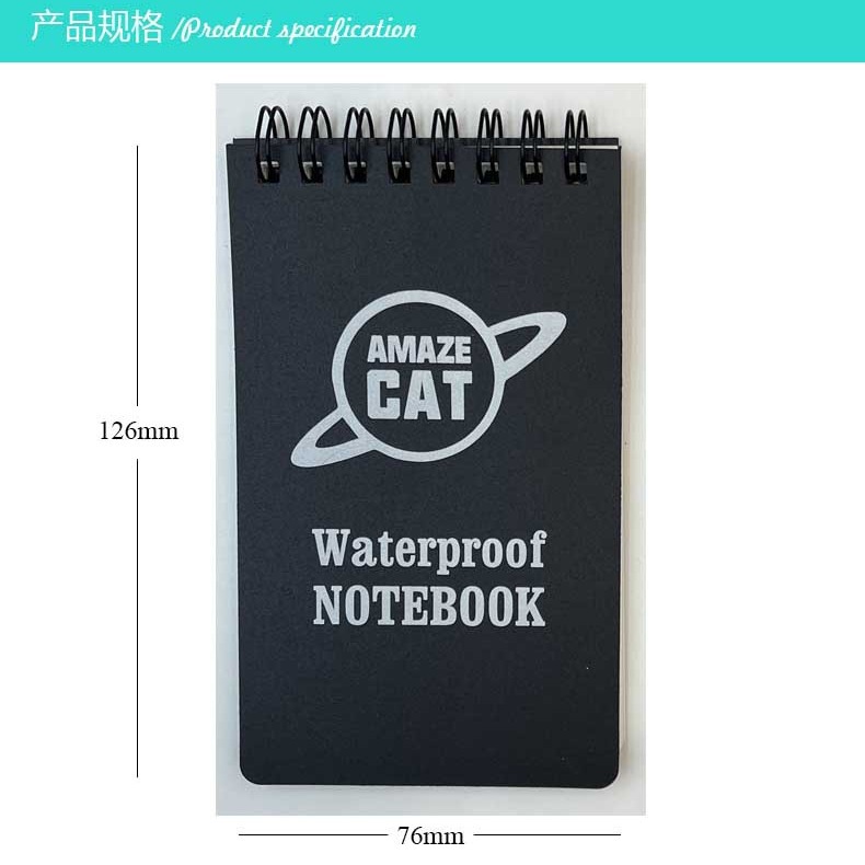 Coil-Bound Notebook, Stone Paper Notebook, Pocket Notebook, Amazon Cross-Border In-Stock, Logo All-Weather Waterproof Notebook