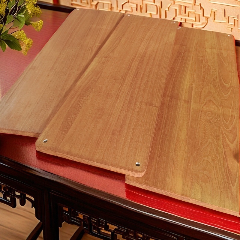 Solid Wood Board Desktop Walnut Color Partition Shelf Internet Celebrity Antique Rectangular Desktop Board Pure Solid Wood Board Wholesale