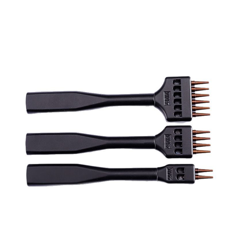 Factory direct DIY perforated round hole punch new black fine steel porous row punch round punch leather suture round punch