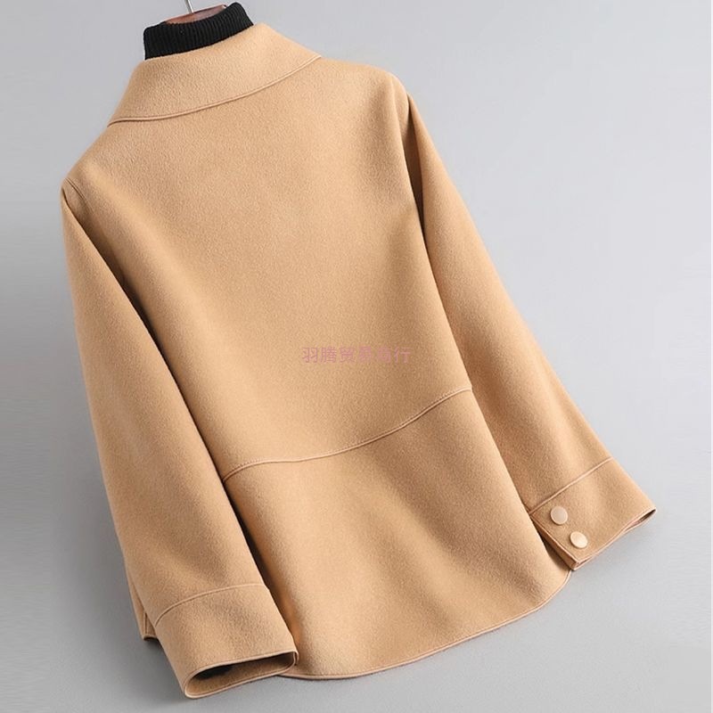 Double-Sided Woolen 2025 Spring New Woolen Coat Short Korean Style Classy Korean Style Slim Women's Jacket Women's Fashion