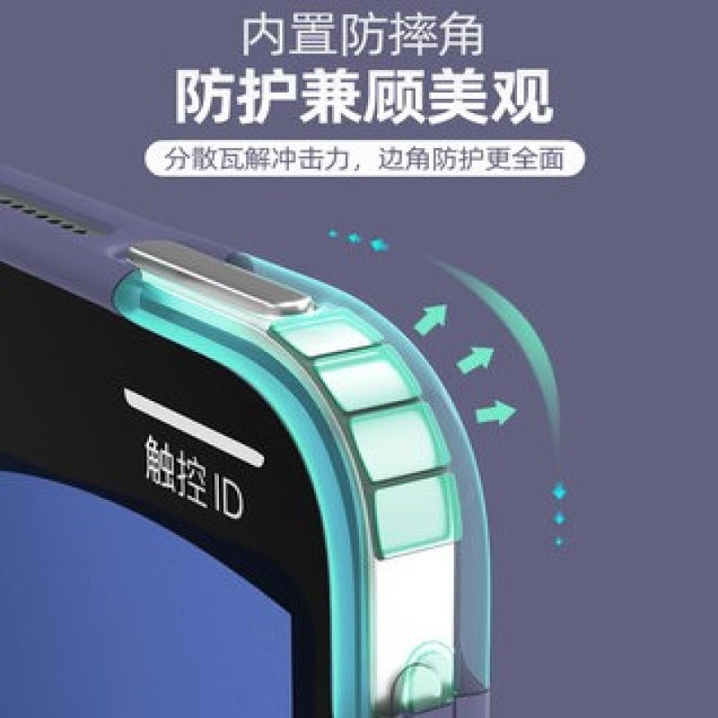 Applicable to 2021ipad tablet protective shell 10.2-inch mini6 pen slot air4 protective cover pro11 transparent drop-resistant