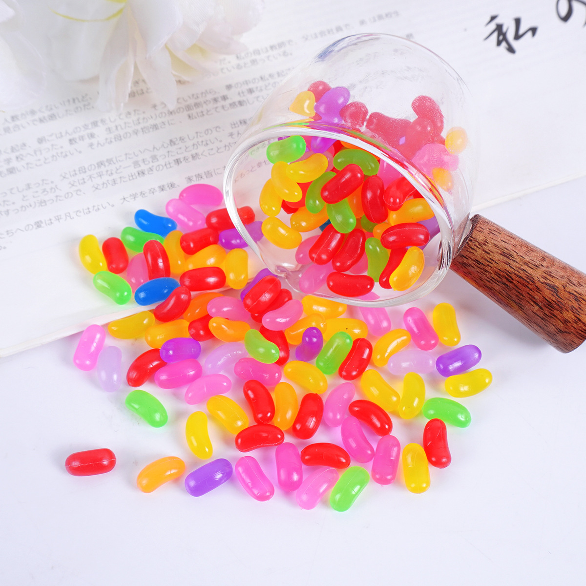 Small Artificial Gummy Rainbow Candy Model Pvc Dessert House Candy Jelly Bean Decorative Ornaments Artificial Food Accessories
