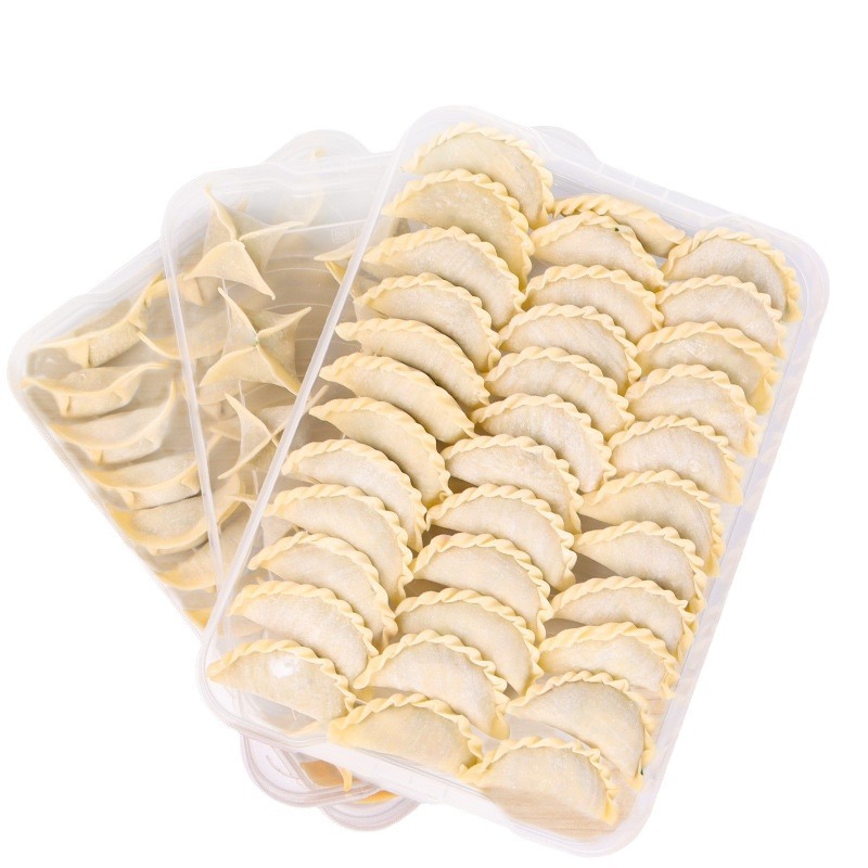 Refrigerator Storage Dumpling Box Food-Grade Frozen Food Sealed Fresh-Keeping Dumplings and Wontons Quick-Frozen Kitchen Household