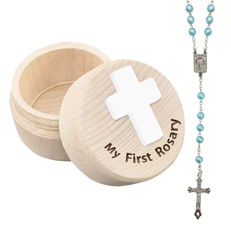 Round Teeth Box Wooden Children's Teeth Storage Box Fetal Hair Umbilical Cord Hair Storage Box Animal Ashes Collection Box