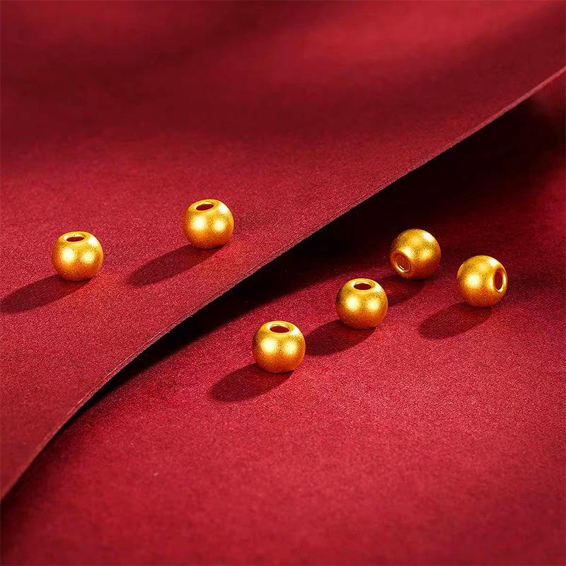 Shuibei Gold Pure Gold 999 Ancient Gold Beads Gold 3D Hard Gold Gold Beads Transfer Beads 24K Pure Gold Live Broadcast Hot Model