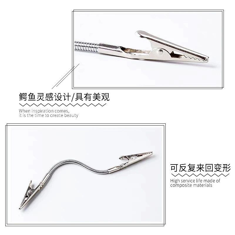 Simple Double-headed Alligator Clip Special Mosquito Incense Pinch Breaking Incense Advertising Card Clip Universal Rotating Folding Metal Bracket