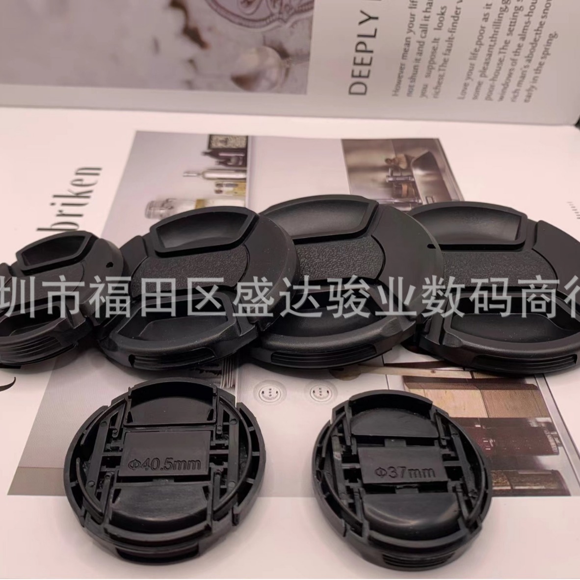 Wholesale Lens Cover with Wordless Middle Pinch Slr Camera Lens Protective Cover Without Label Dust Cover Anti-Lost Rope Manufacturer