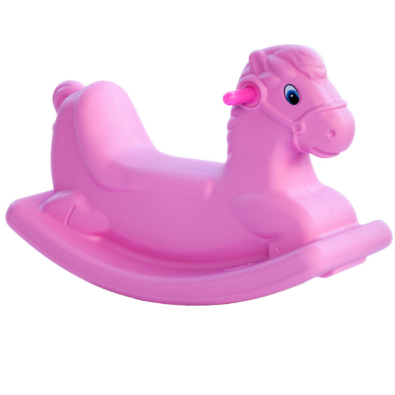 Children's Trojan Horse Rocking Horse Thickened Monochrome Trojan Horse One-piece Indoor and Outdoor Plastic Kindergarten Trojan Small Toys