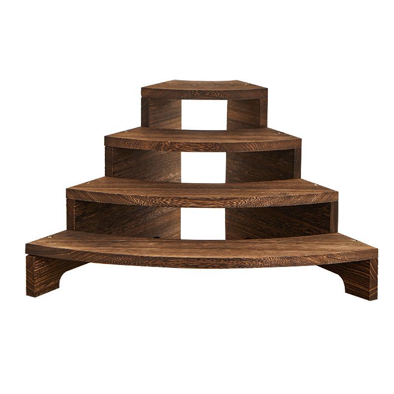 Solid Wood Ladder Handmade Jewelry Display Rack Desktop Tea Rack Storage Rack Bogu Rack Teapot Placement Rack Tea Set