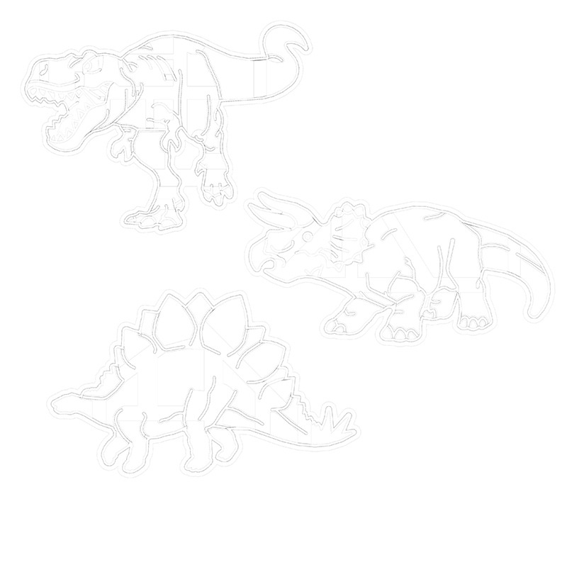 New Tyrannosaurus rex plastic dinosaur seal grinding tool white embossing tool diy jurassic dinosaur seal mold