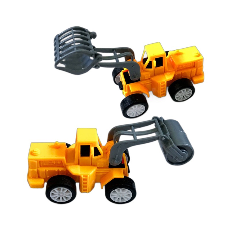 Cross-border mini engineering vehicle toy simulation engineering vehicle model birthday cake ornaments play house excavator toys