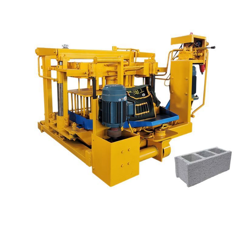 Hollow Building Block Forming Machine Large Mobile Walking Type Hydraulic Concrete Brick Press Cement Pavement Brick Making Machine