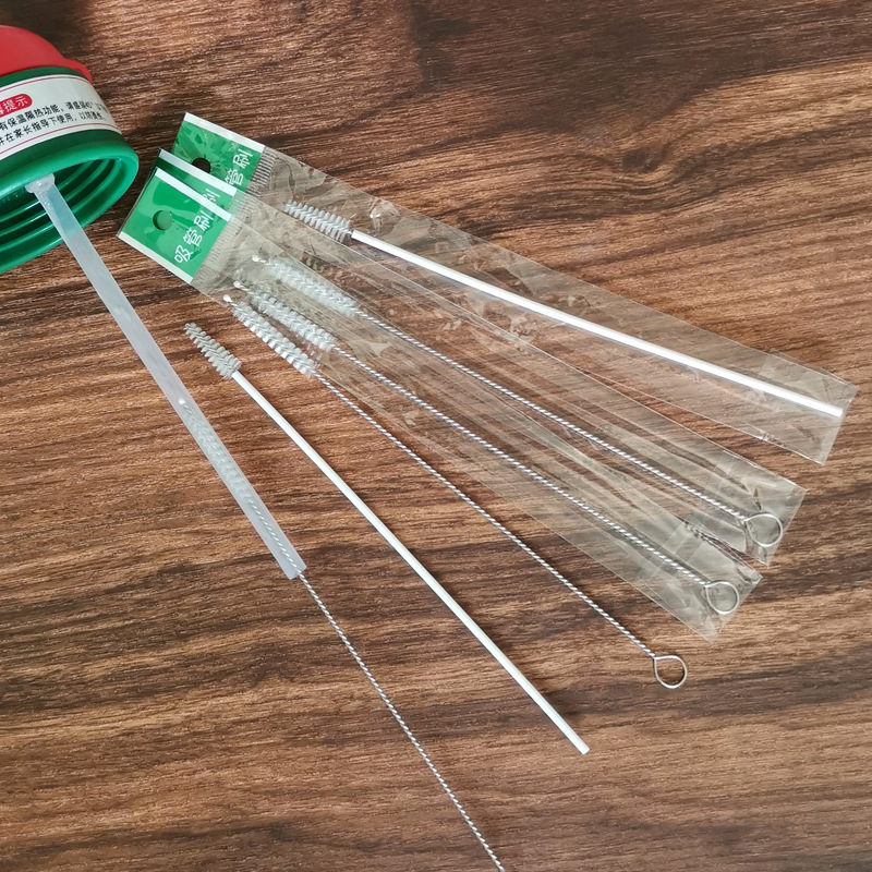 Фабричная щетка для сосок бутылочек 175 мм, спиральная пластиковая щетка с мягкой щетиной, щетка для всасывающих трубочек оптом