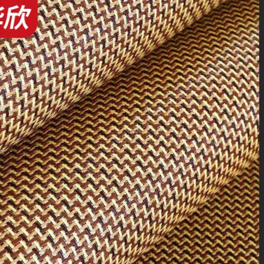 Taizhou yellow Sesame rattan mat wool rattan mat fabric rattan mat decoration whole roll wholesale rattan mat semi-finished processing