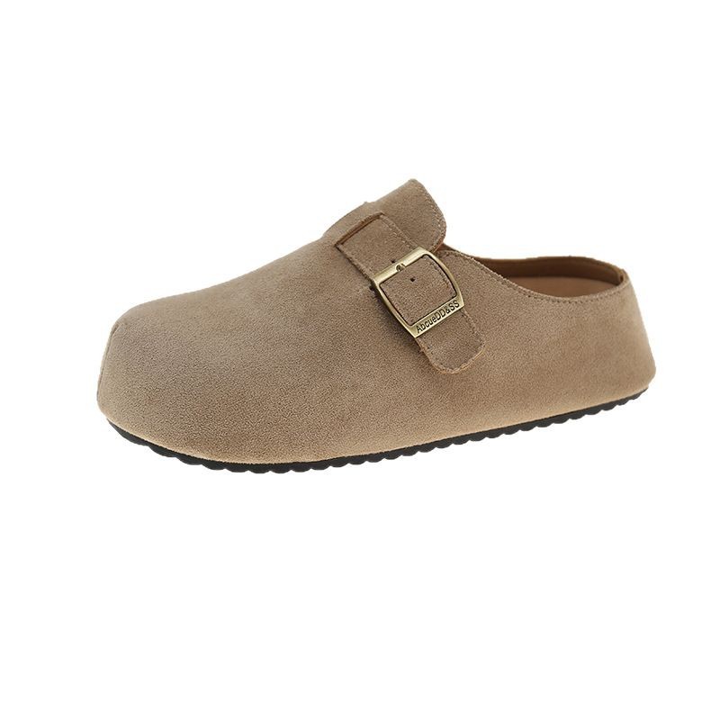 Tassel Chanel-Style Flat Slippers for Women, New 2025 Fashion Versatile Slip-On Birkenstock-Style Closed-Toe Slippers