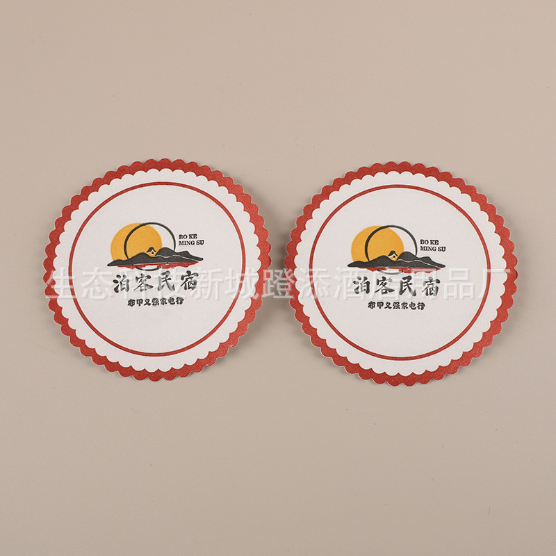 Disposable paper coaster absorbent coaster printable advertising round mat hotel supplies manufacturer sales