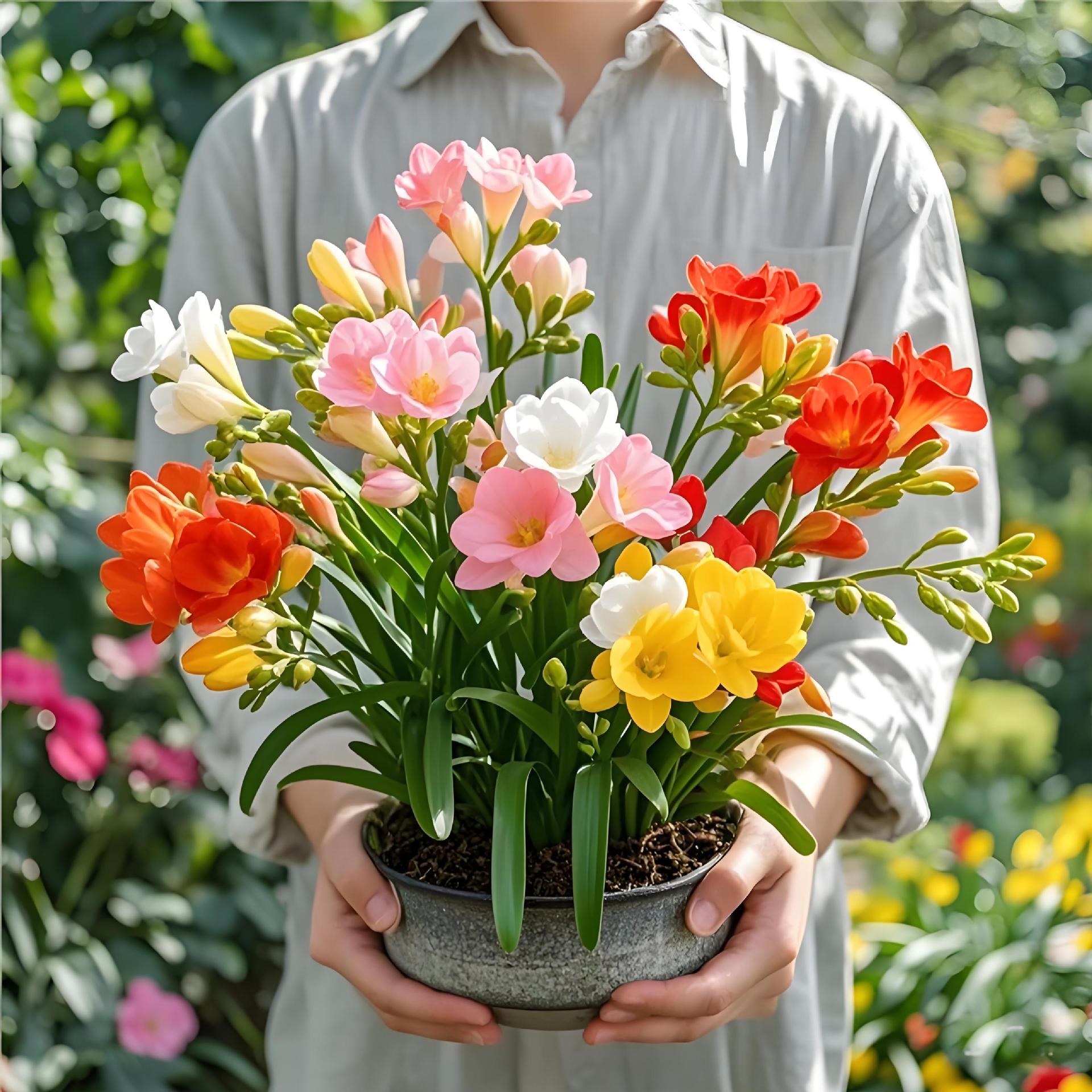 Ароматные луковицы снежной орхидеи, многокрасочные фрезии для горшков, семена для весенней и осенней посадки