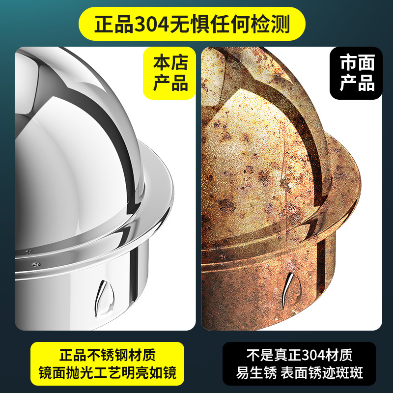 304 stainless steel hood exhaust hood rain cap breathable exterior wall air outlet ventilation 201 range hood engineering pvc